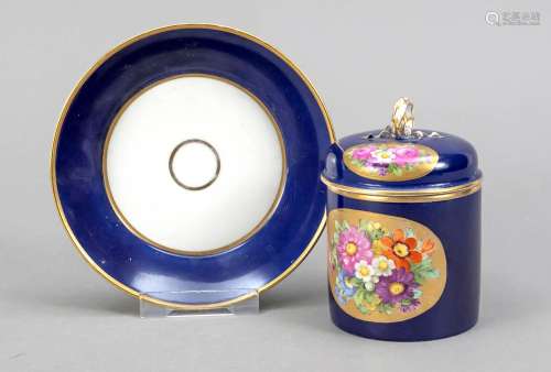 Lidded cup, KPM Berlin, early 20th c