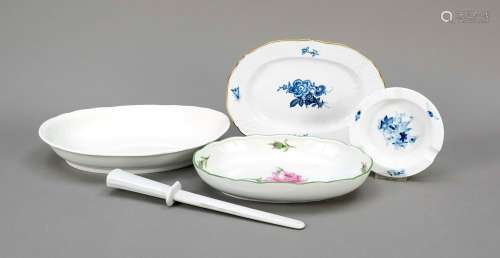 Meissen set, 5-pcs., 3 oval bowls, 1