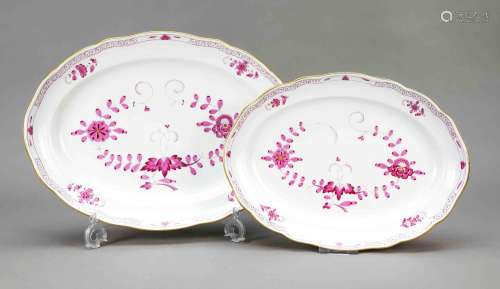 Two oval plates, Meissen, 1950s, 2nd