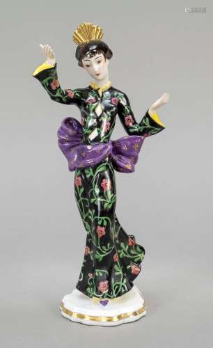 Geisha in dancing pose, Lenck, Passa