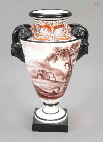 Historicism vase with faun heads, 19