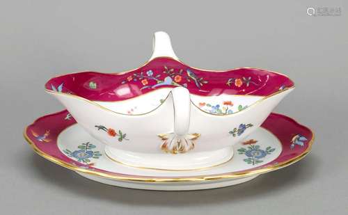 Gravy boat, Meissen, knob period (18