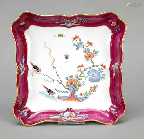 Carré bowl, Meissen, knob period (18