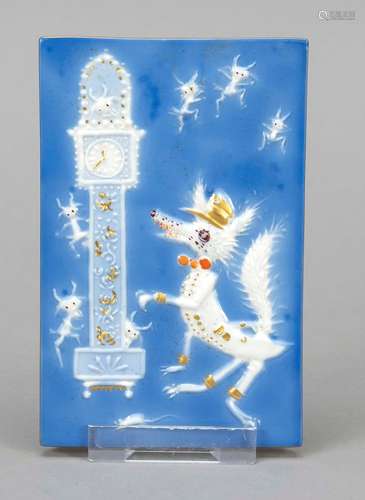 Rectangular fairy tale relief plate,