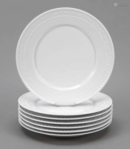 Seven flat dinner plates, KPM Berlin