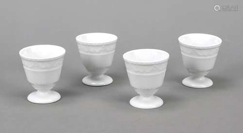 Four egg cups, KPM Berlin, 2nd half