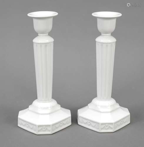 Pair of candlesticks, KPM Berlin, 2n