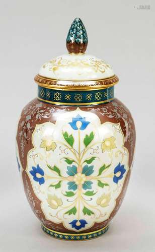 Art Nouveau lidded vase, KPM, Berlin