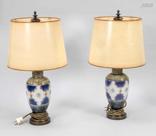 Pair of table lamps, 20th c., body o