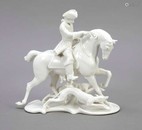 Rider with two hounds, Nymphenburg,