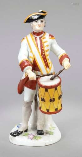 Soldier with drum, Meissen, Knauffze