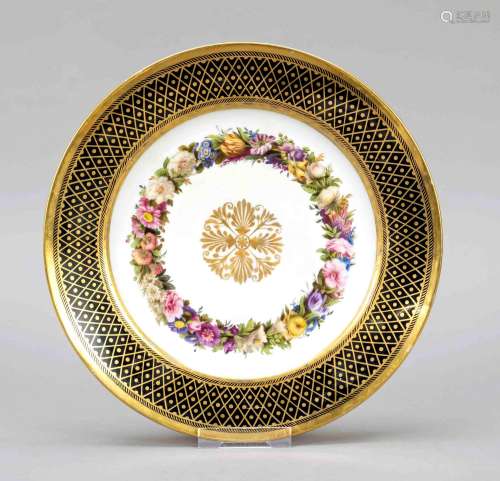 Plate, Sevres, Louis XVIII epoch, c.