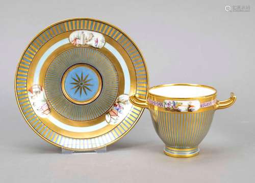 Cup and saucer, Sevres, France, end