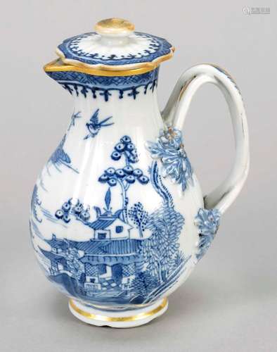 Hot-water jug, w. 18th c., pear-shap