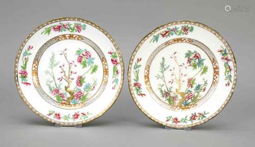 Pair of plates in the Asian manner o