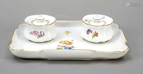 Writing set, 3 pieces, Meissen, mark