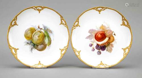 Two fruit plates, KPM Berlin, marks