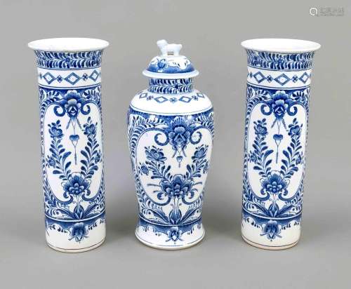 Three-piece vase set, Holland, 20th