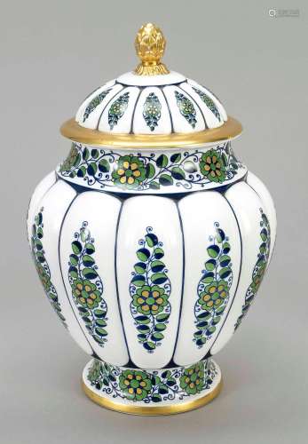Art Deco lidded vase, Krautheim, Bav