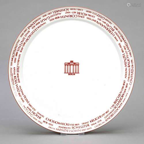 Plate, KPM Berlin, mark 1962-1992, 1