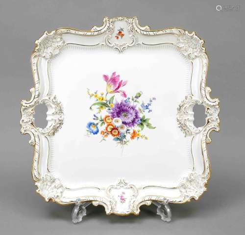 A showpiece tray, Meissen, mark 1957