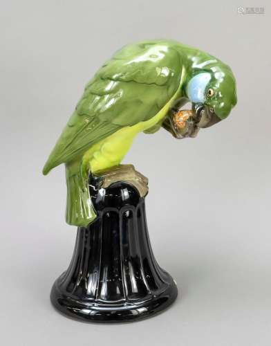 Parrot on a bell-shaped base, Goldsc