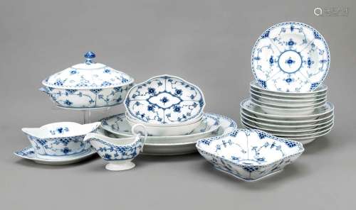 Dinner service for six persons, 21 p