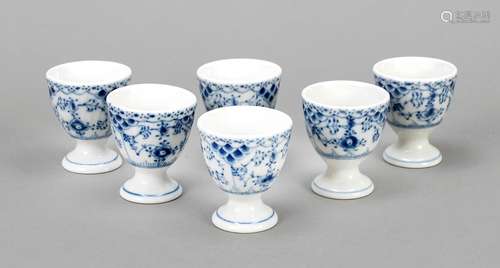 Six egg cups, Royal Copenhagen, Denm