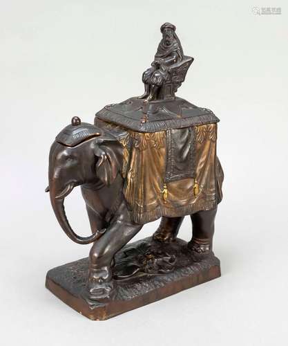 Figural lidded box, Historicism, w.