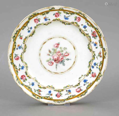 Flat plate, Sevres, France, 18th cen