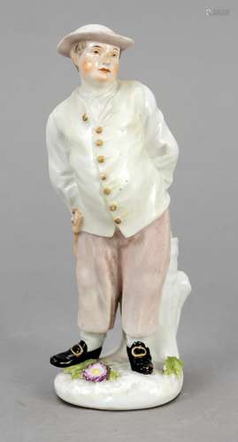 Rare figure of a peasant, Meissen, c