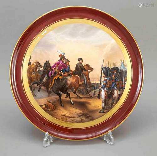 Large picture plate, w. Sevres, 19th