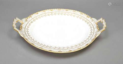 Oval tray with side handles, KPM Ber