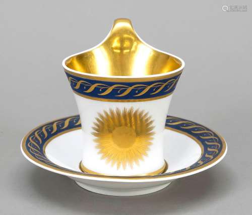 Empire cup and saucer, KPM Berlin, m