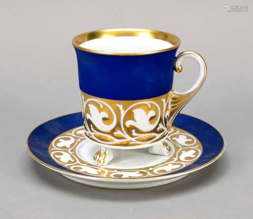 Cup and saucer, Fraureuth, mark afte