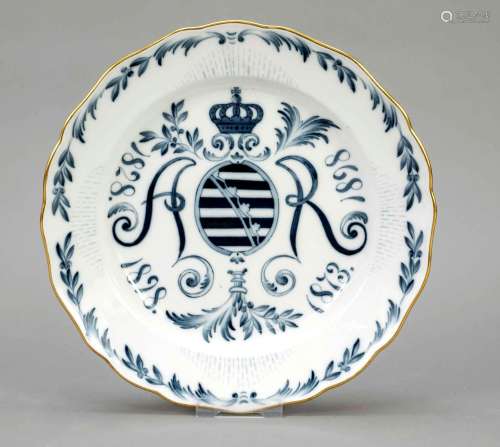 Coat of arms plate/year plate. Meiss