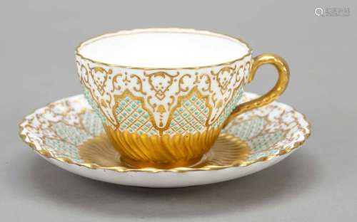 Cup and saucer, Coalport, England, 1