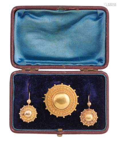 14CT GOLD DEMI-PARURE, CIRCA 1870