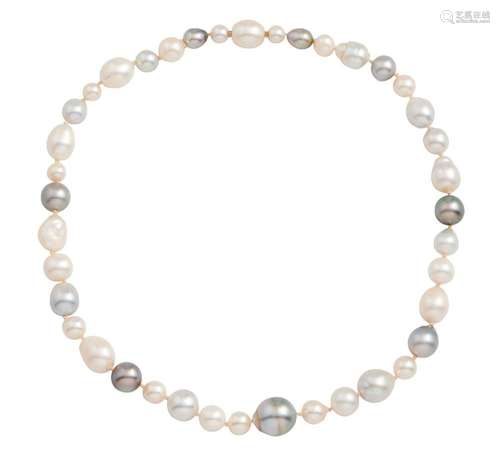 TAHITIAN AND SOUTH SEA PEARL NECKLACE