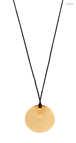 ELSA PERETTI FOR TIFFANY & CO. 18CT GOLD  ROUND  PENDANT...