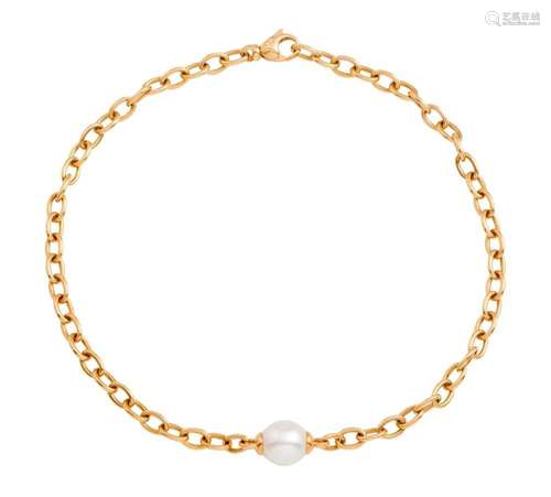 PASPALEY, 18CT GOLD AND SOUTH SEA PEARL NECKLACE