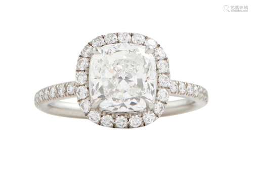 HARRY WINSTON, PLATINUM AND DIAMOND RING