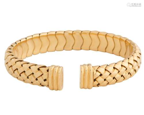 TIFFANY & CO. 18CT GOLD  VANNERIE  CUFF, 1997