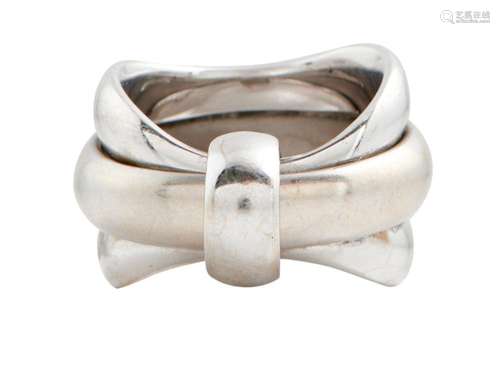 POMELLATO, 18CT WHITE GOLD RING