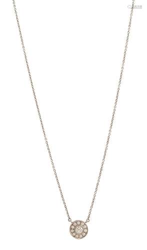 TIFFANY & CO., PLATINUM AND DIAMOND  CIRCLET  NECKLACE