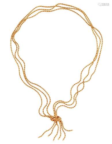 VAN CLEEF & ARPELS, 18CT GOLD NECKLACE