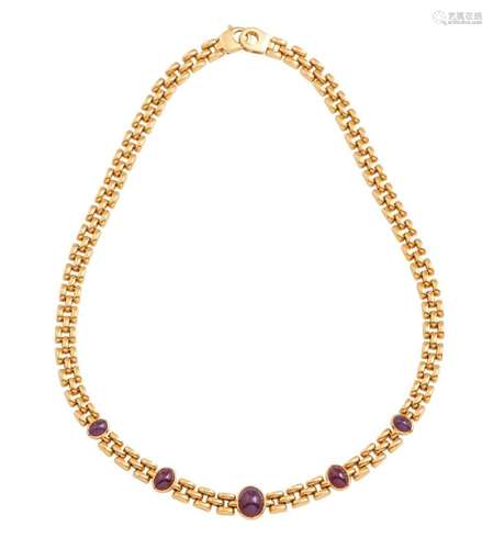 18CT GOLD AND RUBY NECKLACE