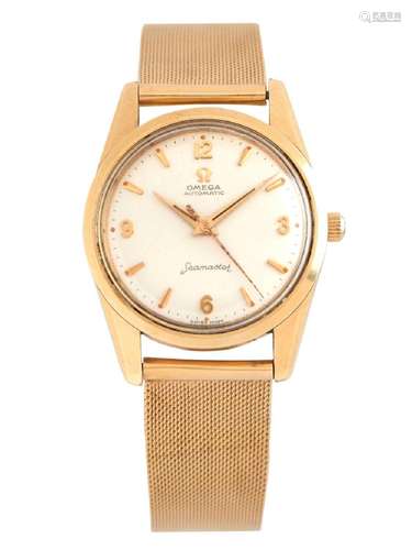 OMEGA SEAMASTER A STAINLESS STEEL AND GOLD CAPPED WRISTWATCH...