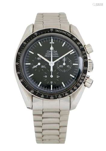 OMEGA SPEEDMASTER REF 145022.76ST, A STAINLESS STEEL CHRONOG...