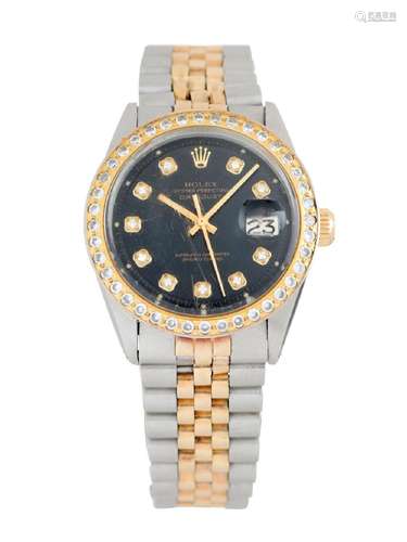 ROLEX OYSTER PERPETUAL DATEJUST REF 1601 A 14CT GOLD, STAINL...